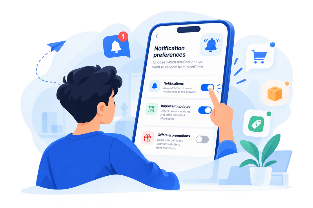 Manage MobiTech notification preferences